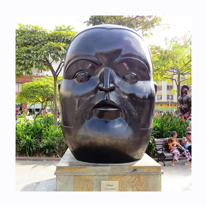 Famous Fernando Botero Abstract Art Sculpture Bronze Man Head Sculpture My XXX Hot Girl