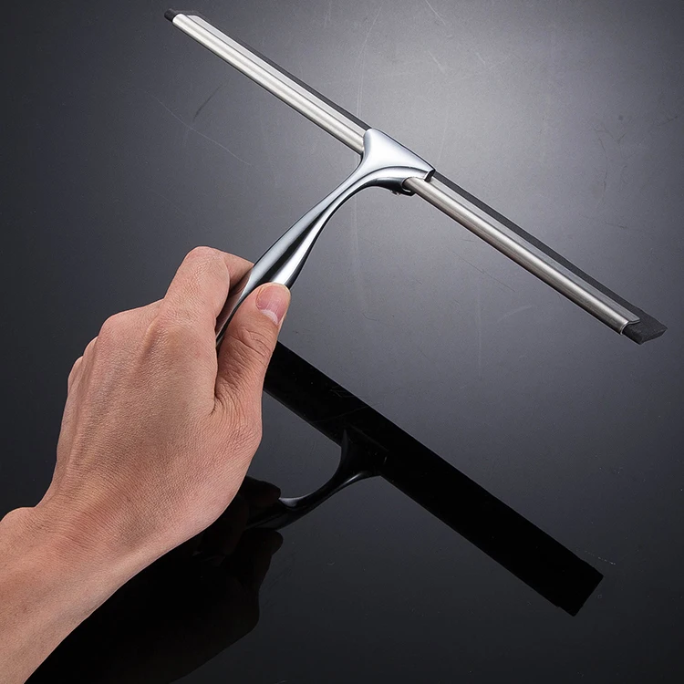 Amazon hot sale silicone glass squeegee with stainless steel sucker hook