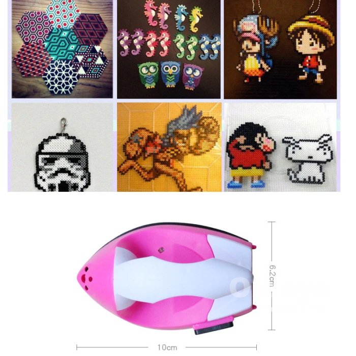 US Plug Pink Color Portable Hot Fix Rhinestone Iron Hot Fix Paper Handheld Electronic Mini Iron With Thermostat Bottom