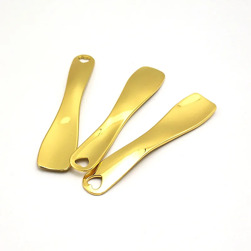 
rose gold sliver cosmetic spatula gold spoon manufacturer 
