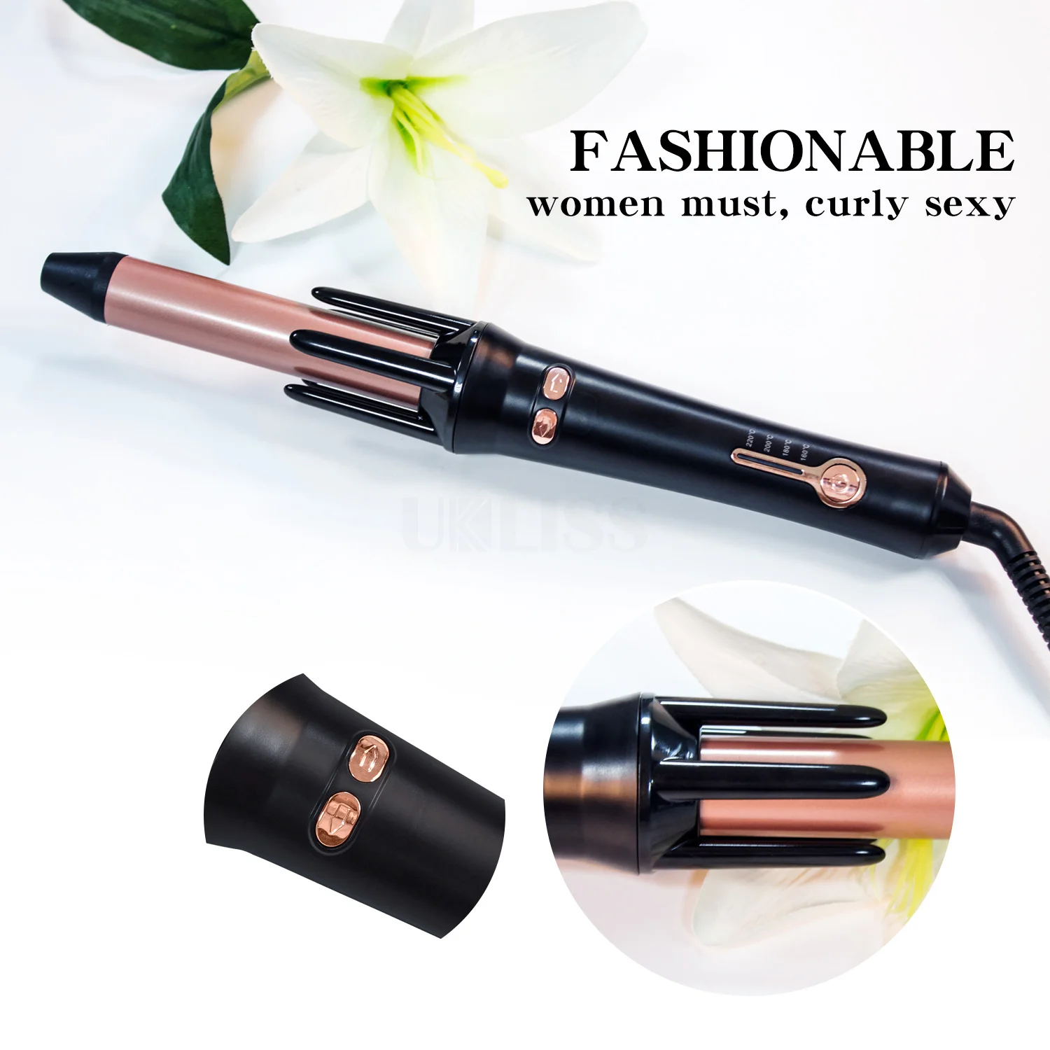 Factory Direct Wholesale Automatic Hair Curling Iron Adjustable Temperature Curling Wand Iron