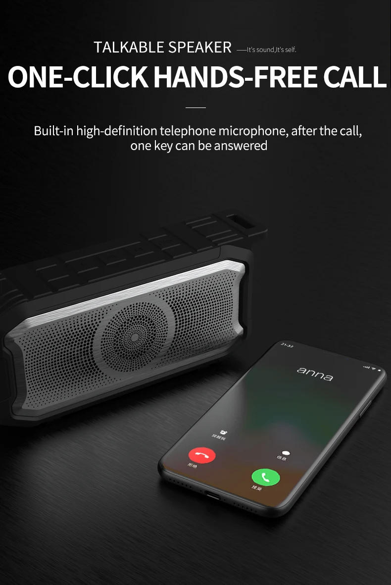 Silicon Case Outdoors Portable Waterproof IPX7 Wireless Bluetooth Speakers - ANKUX.COM