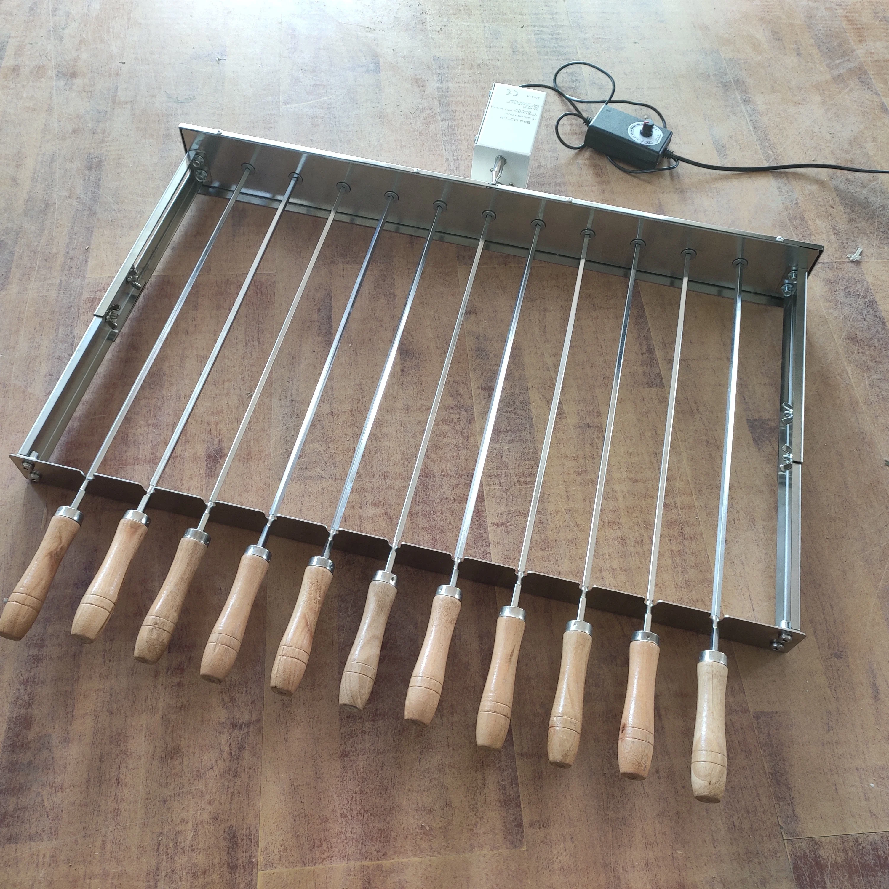 Rotating Motorized Battery Operated Rotisserie Grill Bbq Electric