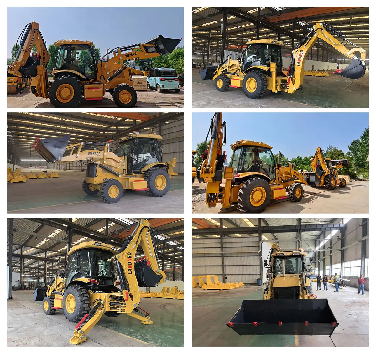 Backhoe Loader Cummins Engine Wheel Loader 30kmh Max Speed LED Cab Reverse Camera Pilot Control Hydraulic High Power