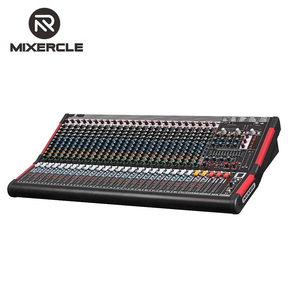 
4AUX ,Double DSP Effects, Professional 24CH Audio Mixer Console 