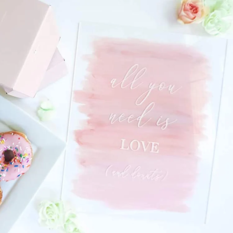 
Wholesale Modern Design Cheap Custom Color Logo Printed Gift Blank Acrylic Wedding Card Acrylic Invitation Gift Card 