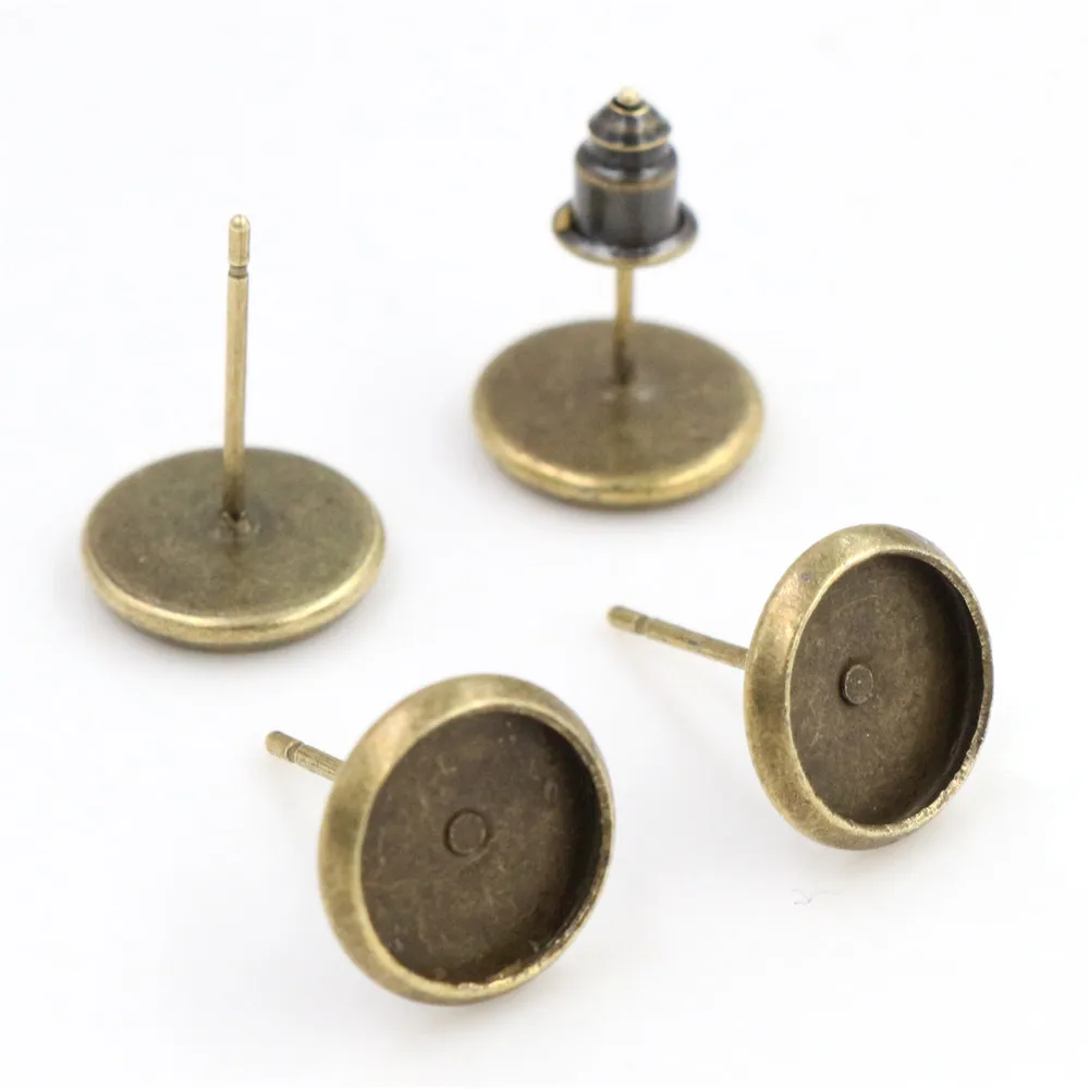 6mm 8mm 10mm 12mm 50pcs/lot 8 Colors Stainless Copper Material Earring