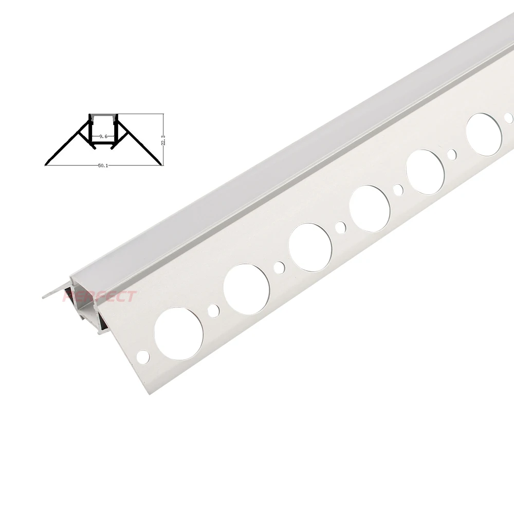 Trimmed Profile led linear light recessed led aluminum housing Gypsum Strip Led Profile