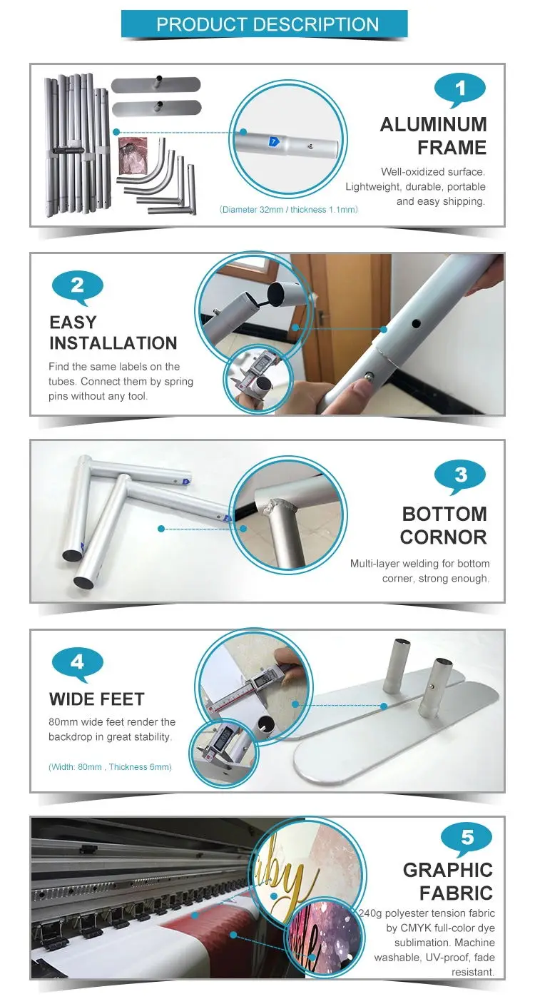Aluminum Tension Fabric Indoor Signs Advertisement trade show booth