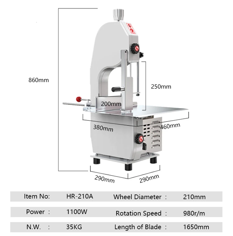 Restaurant Used Meat Cutting Bone Saw Butcher Meat Fish Bone Saw