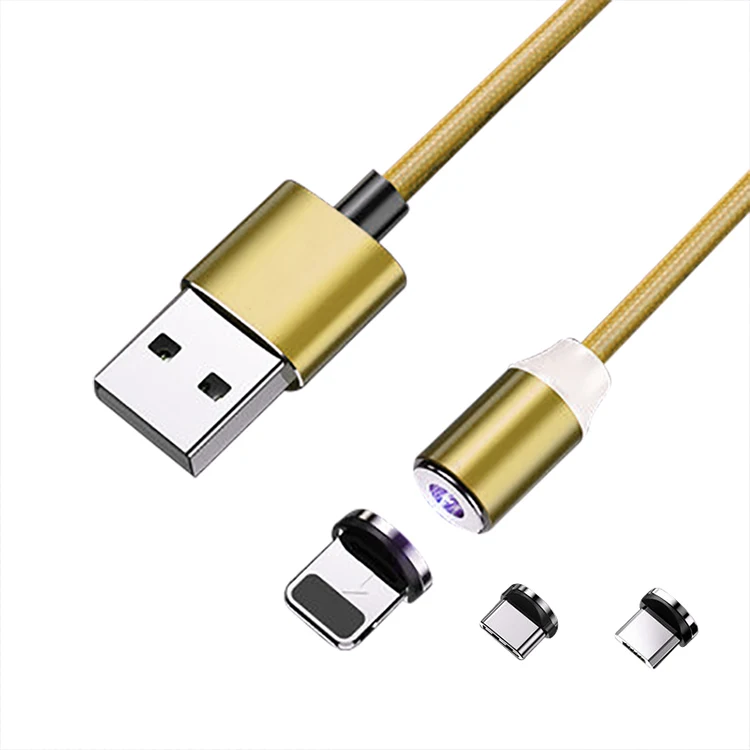 3 in 1 Usb Magnetic Braided Usb Data Magnetic Charging Cable - ANKUX.COM