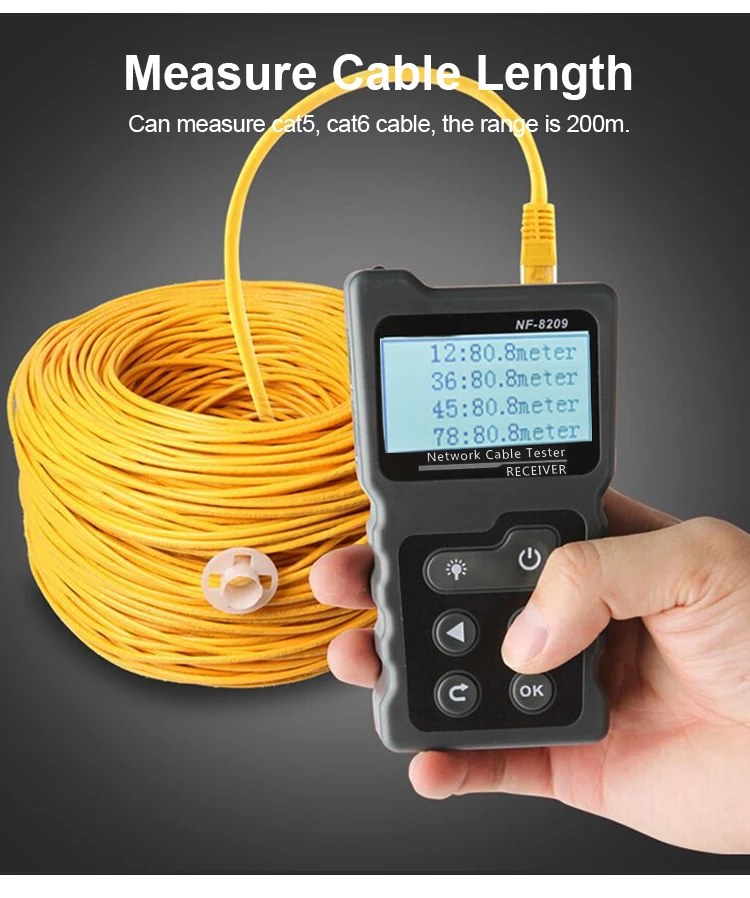 Tool Nf8209 Stp Utp Lan Network Cable Tester Poe Voltage