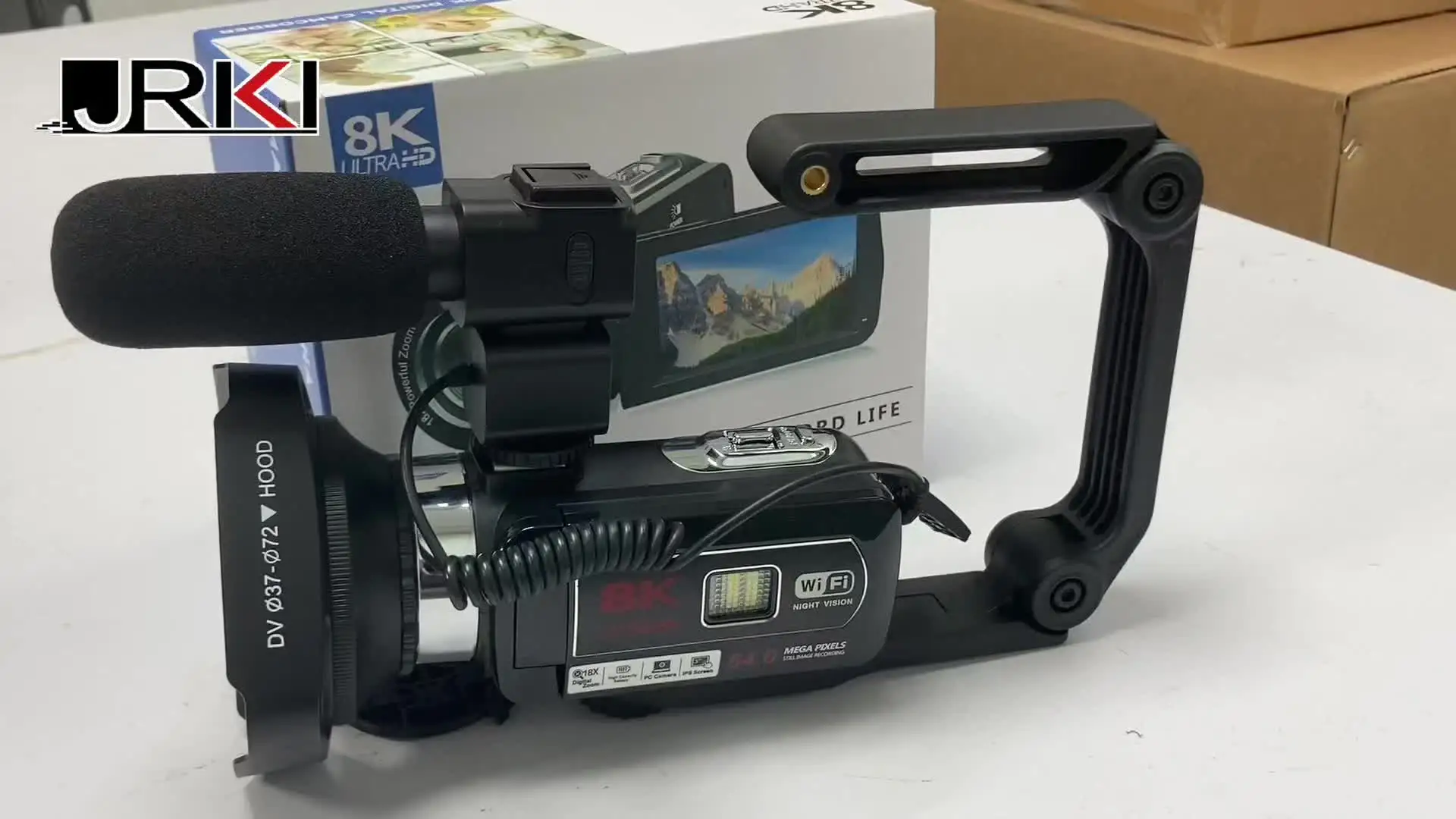 64MP 18倍デジタルズームプロフェッショナルカメラ、ビデオ録画、8K