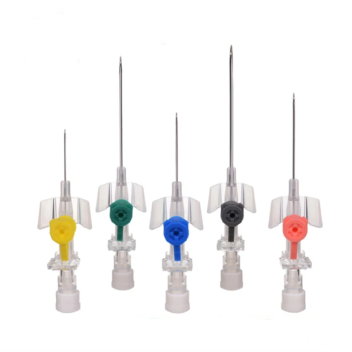 Color Yellow Iv Cannula I.v Catheter With Wings Without Injection Port