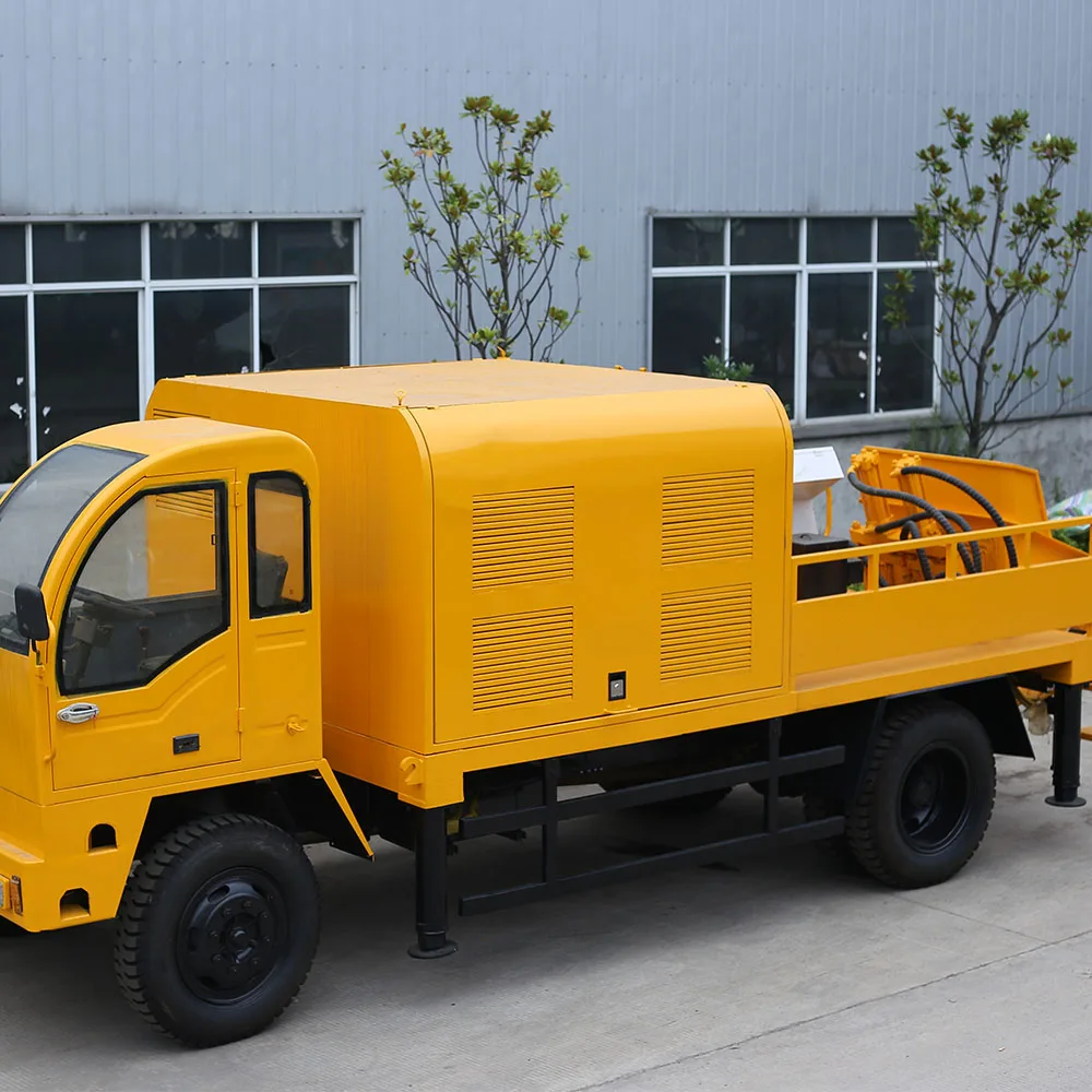 Cement Concrete Mixer Pump Trailer Hydraulic Portable Concrete Mixer And Pump