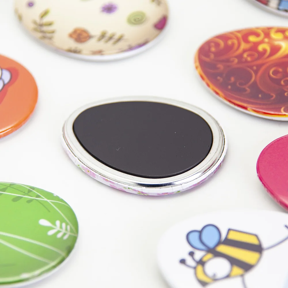 Wholesale High Quality DIY Egg Shape Rubber Fridge Magnetic Button Badge