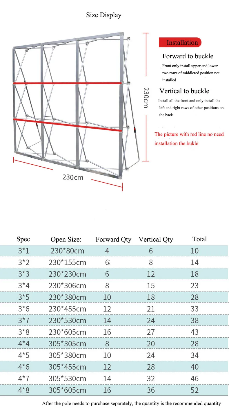 K020576 High Quality Aluminium Alloy Foldable 10x8ft Metal Wedding