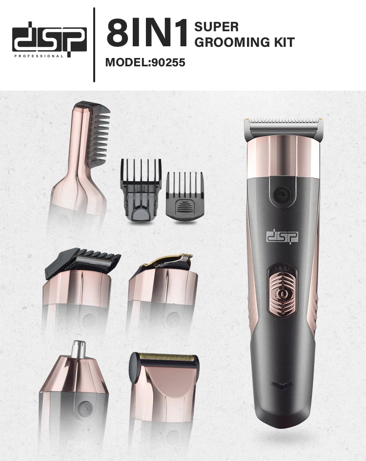 Dsp Electric Hair Trimmer Nose Trimmer Beard Mustache Shaver Rechargeable 8 In 1 Multifunctional