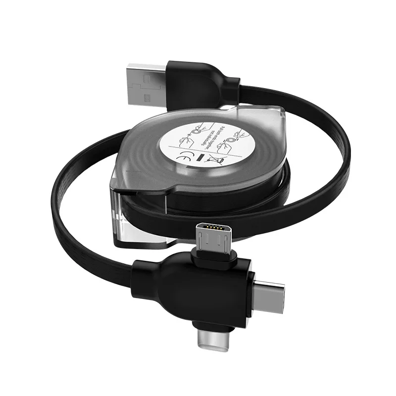 Multifunction 3 In 1 Data Cable 5a Retractable Fast Charging Data Transfer Cable Buy 3 In 1
