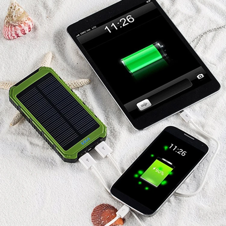 20000mAh Power Bank Waterproof LED Flashlight Solar Charger For Smart Phone Solar Power Bank - ANKUX.COM
