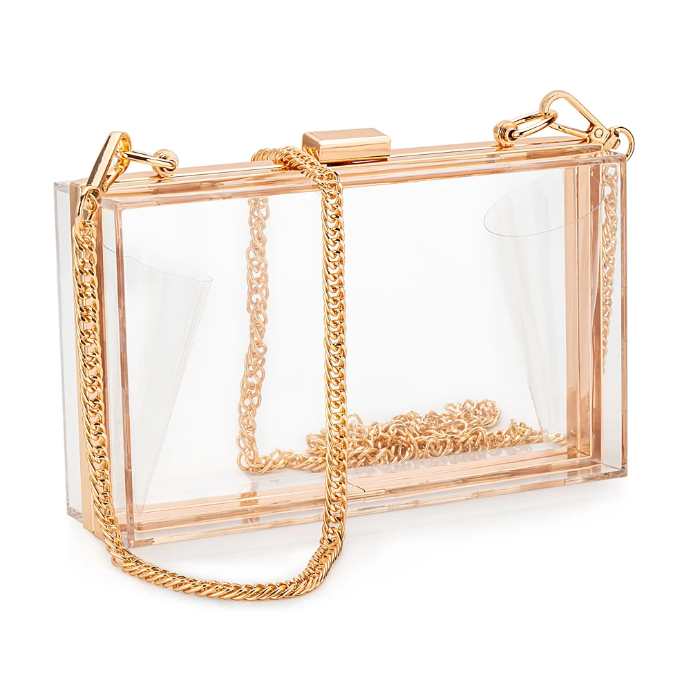 clear square clutch