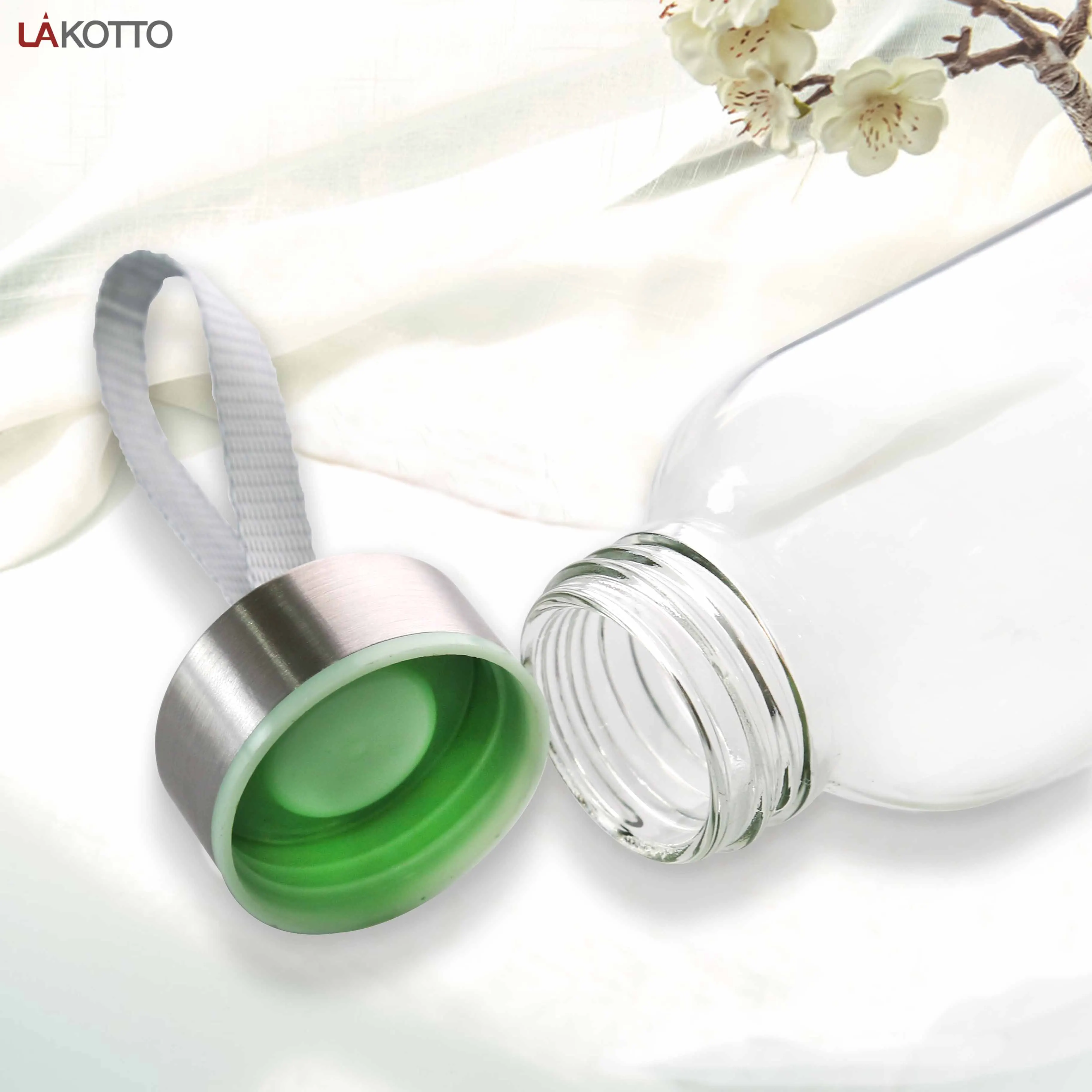 Glass Bottles Eco Friendly Bpa Free Stainless Steel Lid Drinking Bottle