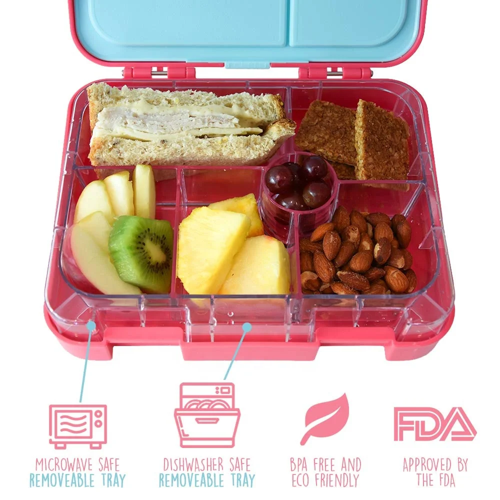 Wholesale Plastic Kids Lunch Box Tritan Lunch Box With Fruit Fork