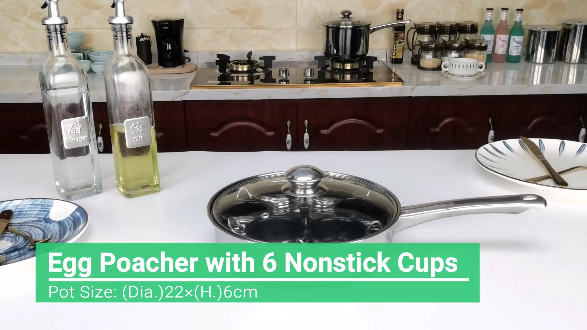 6 Cups Stainless Steel Non Stick Egg Poacher With Hollow Handle Buy
