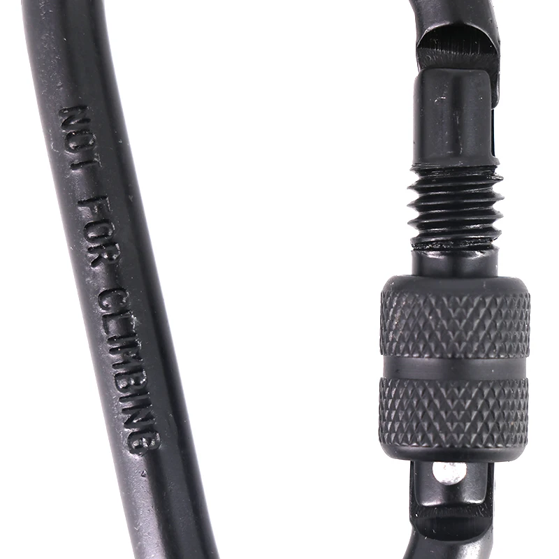 80mm Black Aluminum Lightweight Outdoor Multifunctional Screw Lock D