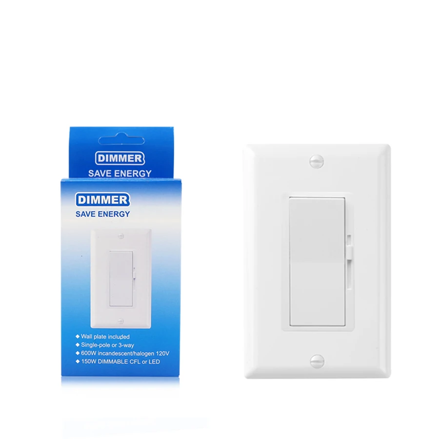 wall dimmer switch for LED lights electric wall switch for home single pole 3 way with cover plate