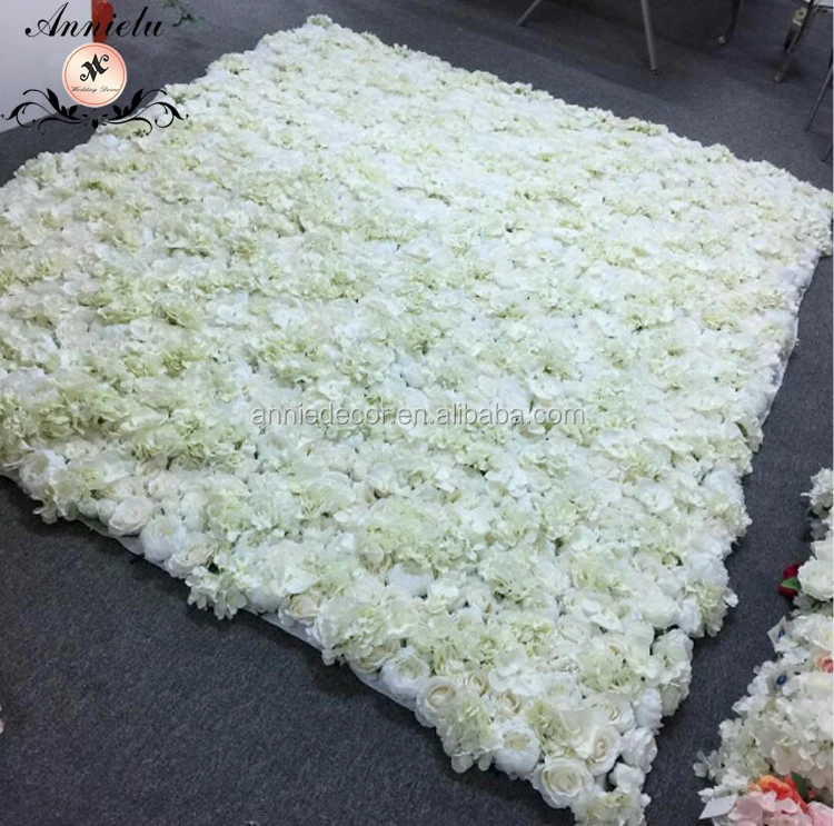 Wedding And Home Decoration 2.4m By 2.4m Silk Rose Artificial Flower Wall Backdrop