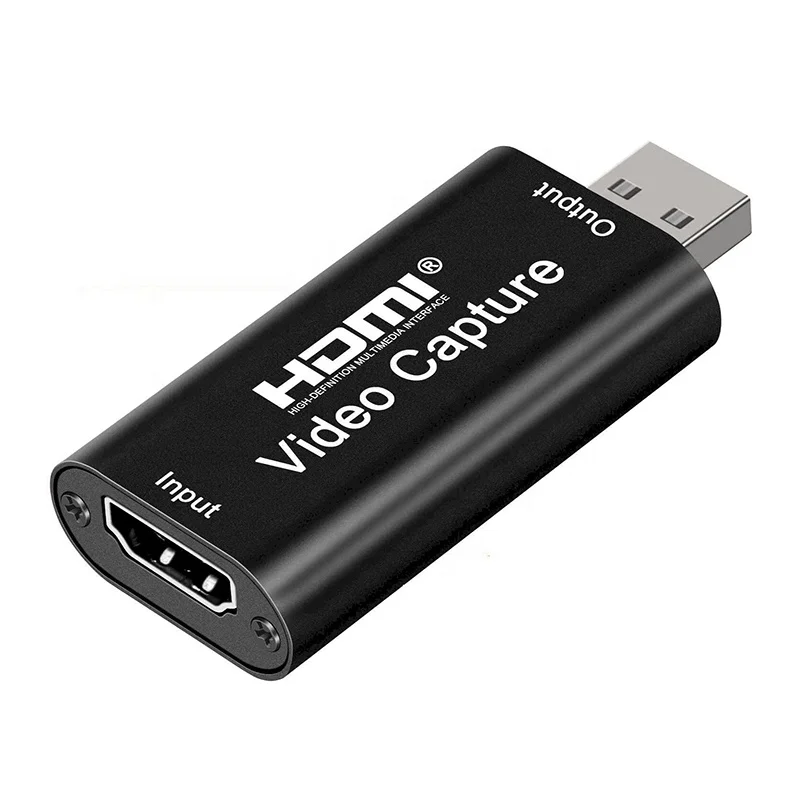 Close-up of RCA-to-HDMI converter connected to PlayStation 2 and modern LED TV
