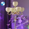 Gorgeous 5 arms gold globe candelabra wedding table centre pieces