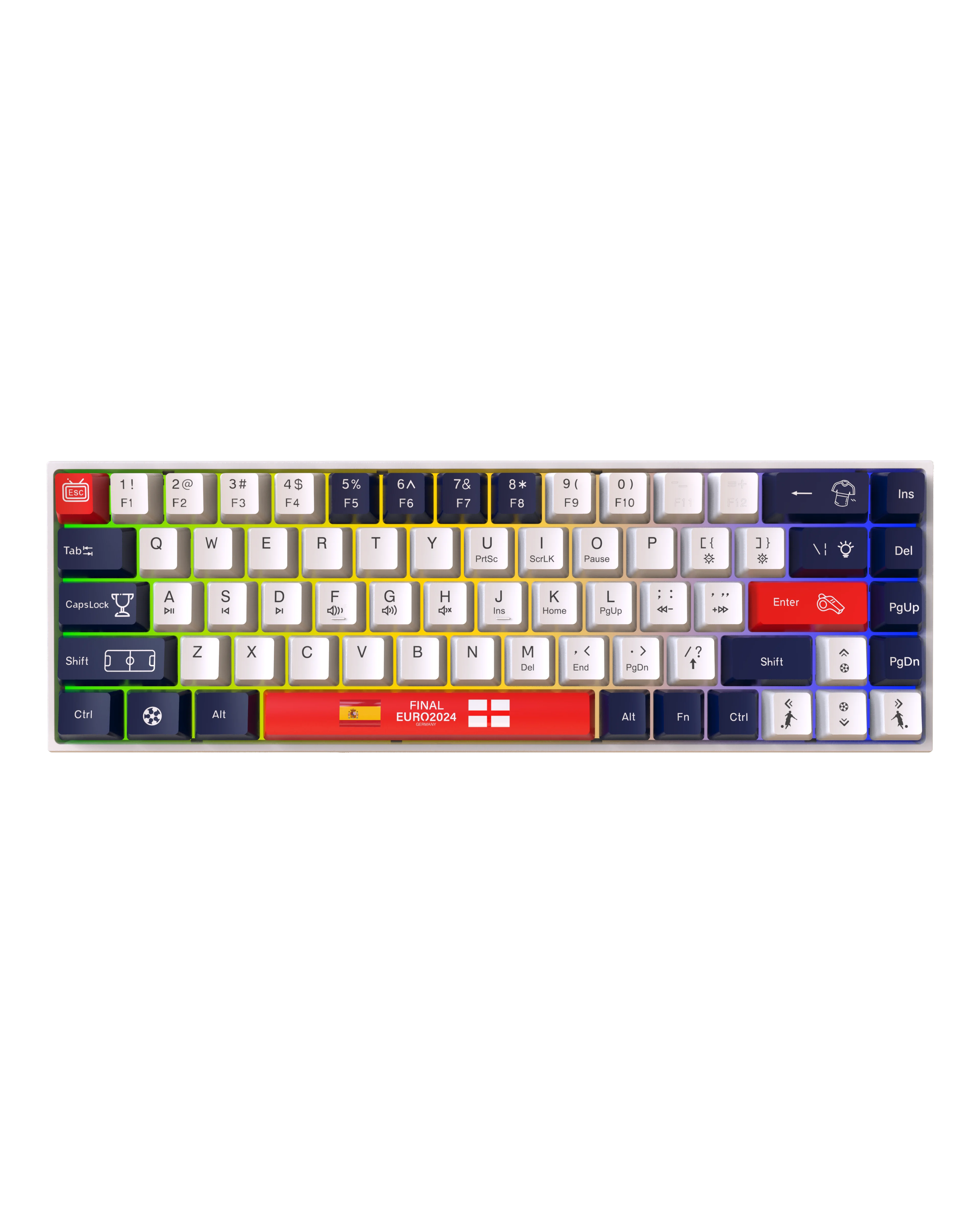 Portable Spanish 60% Gaming Mechanical Keyboard Backlit 97 1004 Keys ...