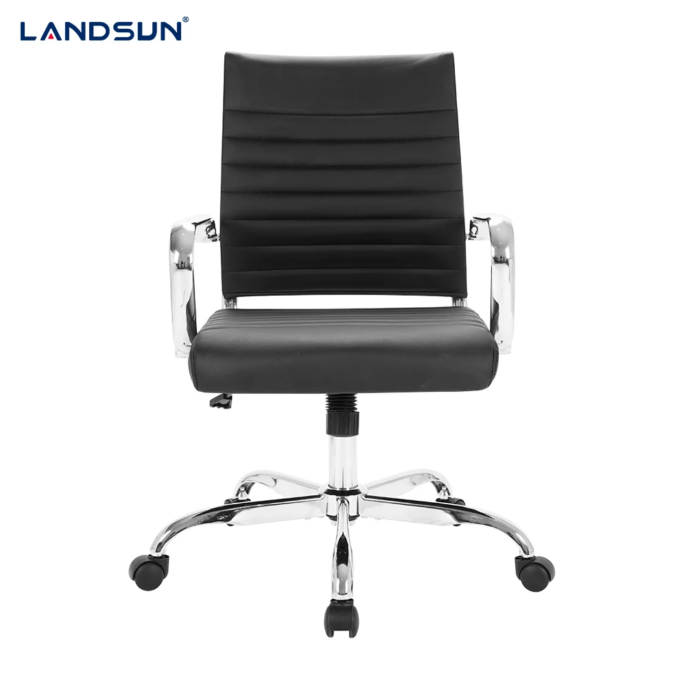 Office Chair Pu Leather Executive Chair Furniture Chromed Metal Frame