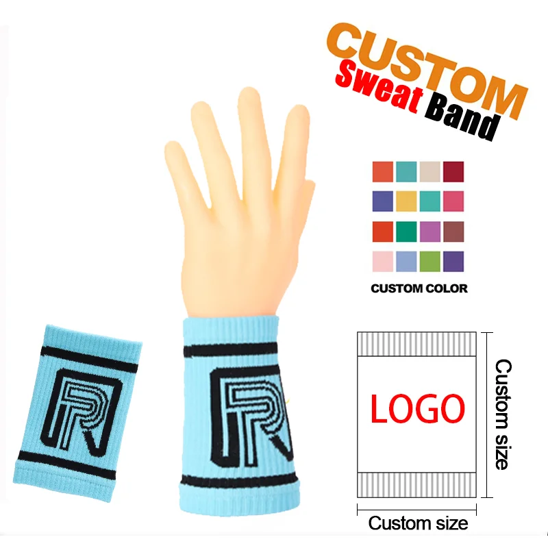 Custom Cross Fitness Wristbands With Logo Sport Sweatbands No Minimum Wrist Brace Support
