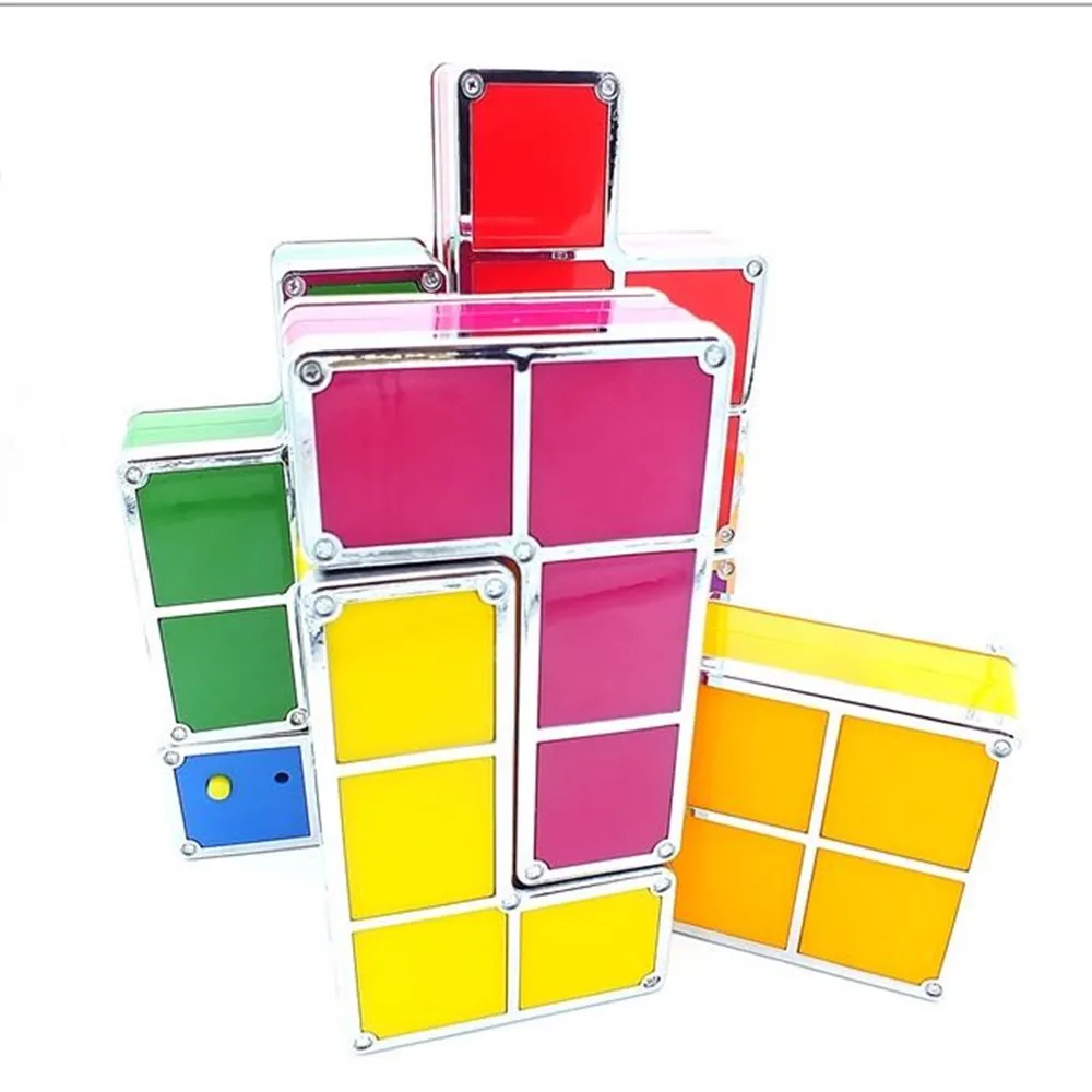 Magnetic Combination Stackable Tetris Lights Creative Led Puzzle Fun Tetris Blocks Light Night Lamp