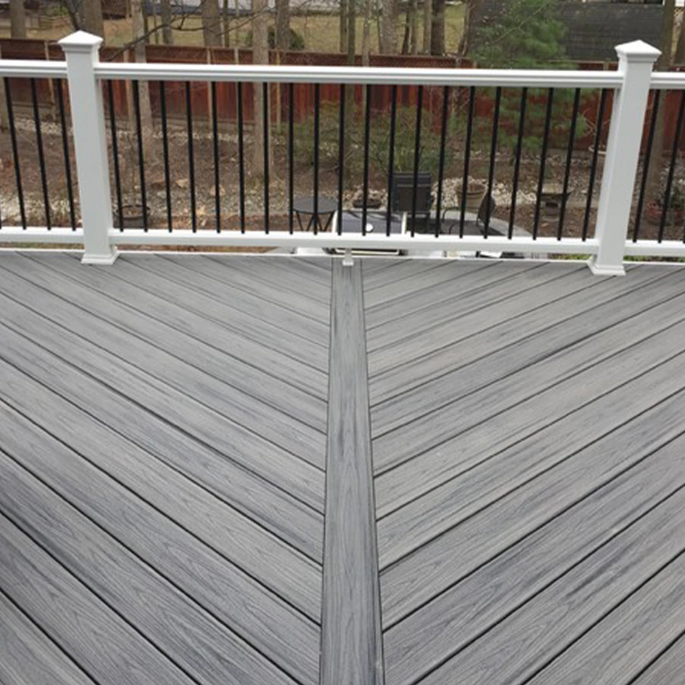 Foju Wpc 3d Embossed Composite Decking Wood Floor Cappled Decking Double Surface Floor For