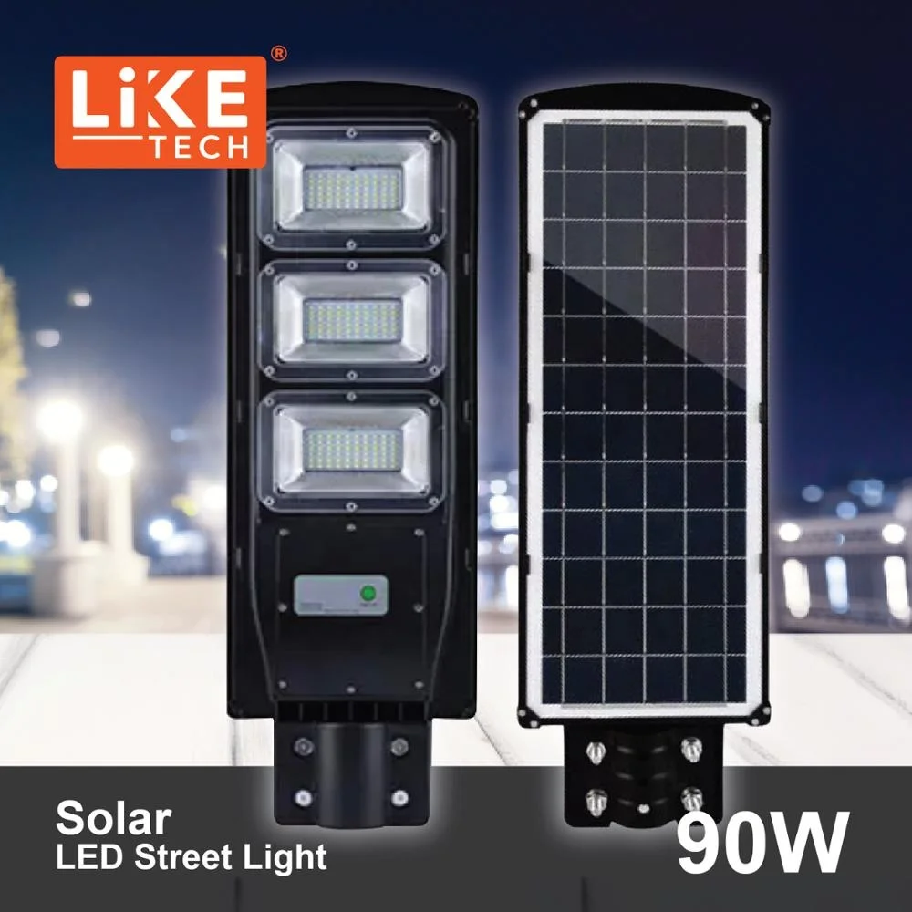 LikeTech super bright All in One LED Solar Light for street 30W 60W 90W 120W solar spot lights home depot