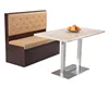 Durable Modern Restaurant Black Seating Soft Booth with table Sets mutual colors customize