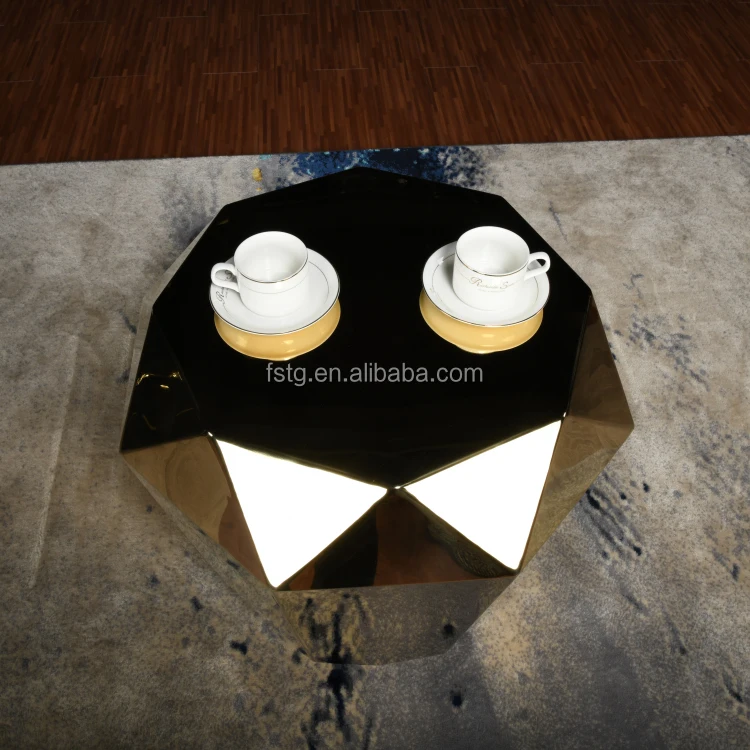 Luxury Home Goods Gold Metal Diamond Gem Coffee Table Buy Diamond