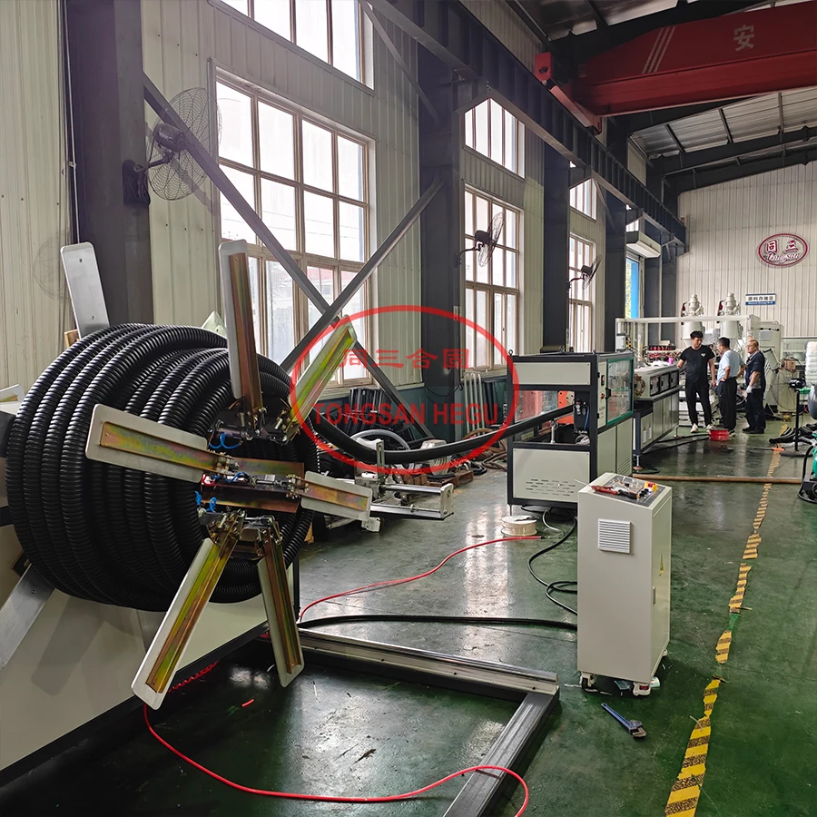 TONGSANHEGU ID32mm-OD110mm Plastic Corrugated Pipe High Speed Extrusion Line 90mm HDPE DWC Pipe Molding Machine