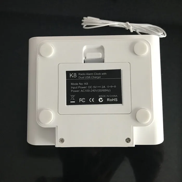 K8 Fm Radio Snooze Alarm Clock Bedside Digital Table Clock For Hotel