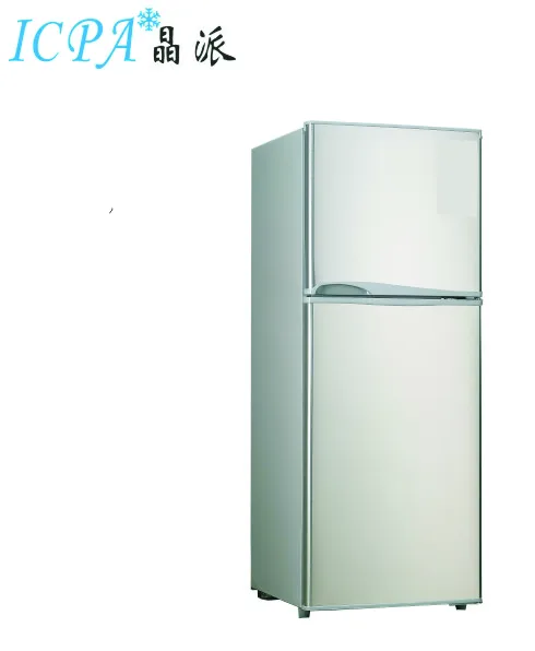 2019 vente chaude réfrigérateur réfrigérateur congélateur 122 litres compresseur AC réfrigérateur à double porte