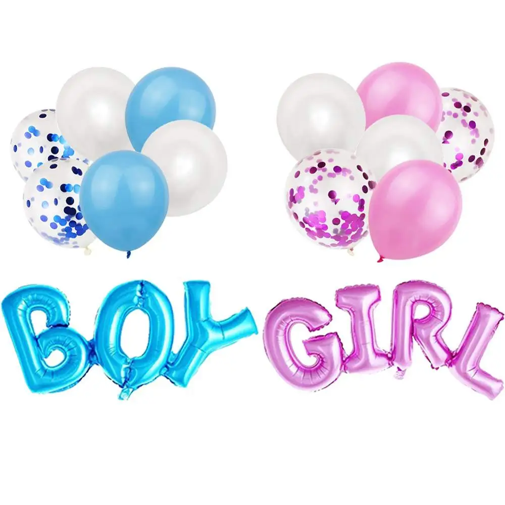 Gender Reveal Balloon Boy Or Girl Letters Balloons Foil Balloons For Baby Shower Buy Gender