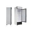 fridge showcase for retail store vertical glass door cooler soft drink display refrigerator with advertisement