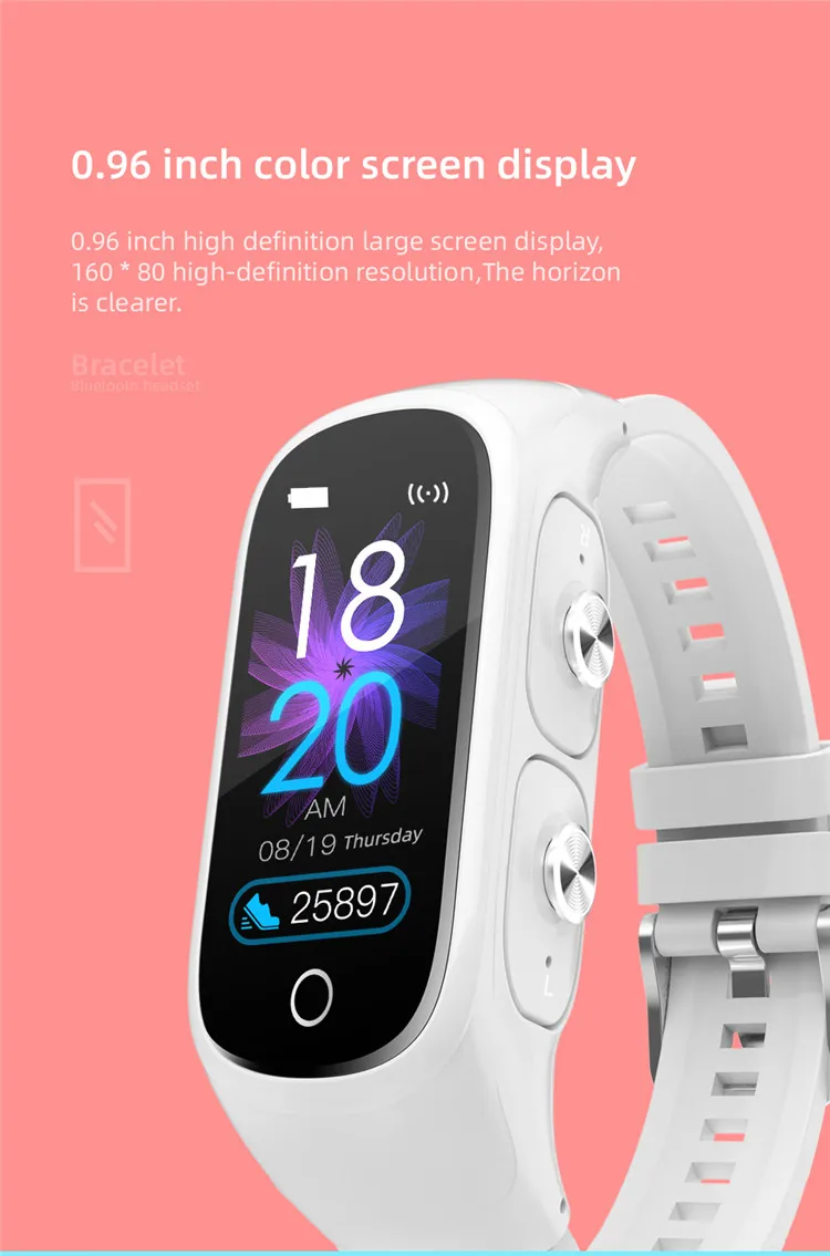 New products 2021 Heart Rate Fitness Tracker Blood Pressure Monitor Smartwatch 2 in 1 Earphone Men Women Smart watch N8