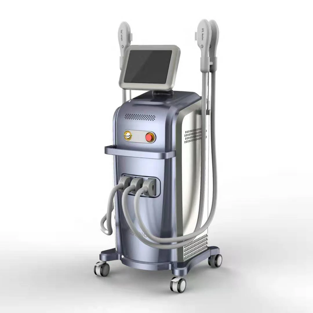 3合1多功能shr ipl聚光灯二极管激光脱毛机ipl激光脱毛手机