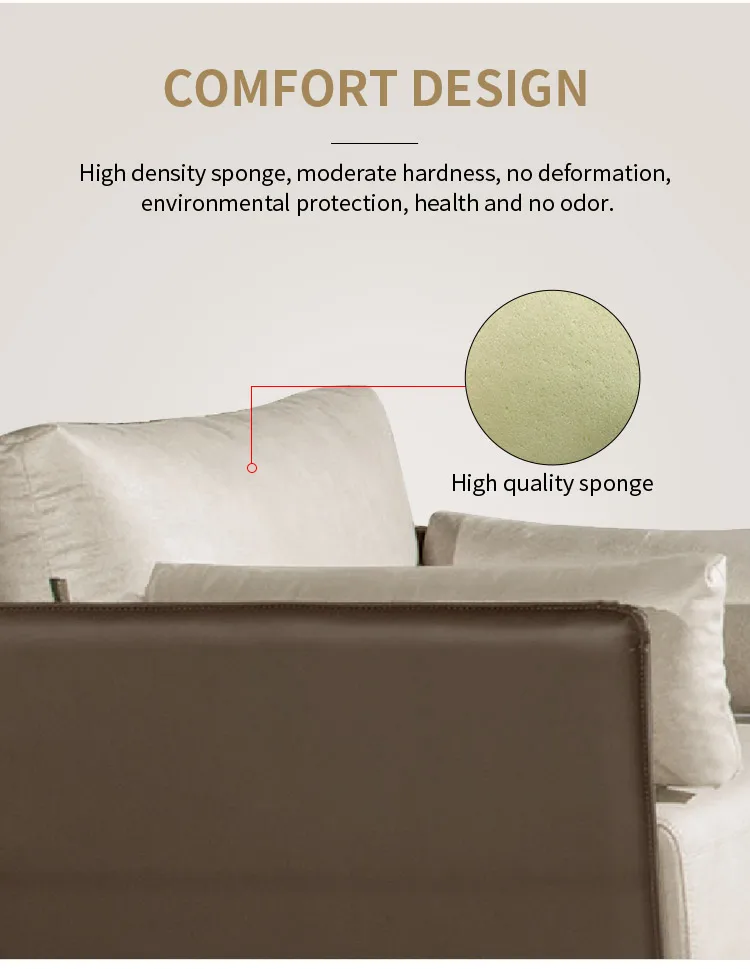 Pengpai Custom Hotel Furniture 2020 Pure Leather Design 1+1+2 Sofa