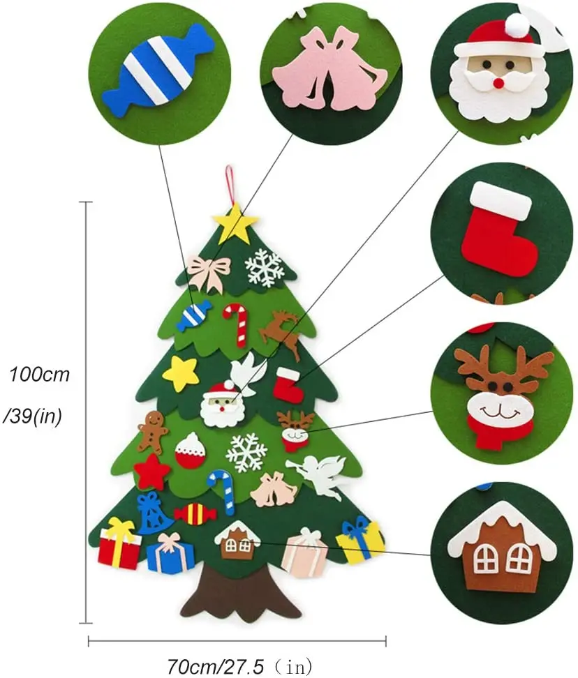 Felt Christmas Tree Toddler Diy Layered Felt Wall Christmas Tree 3.3